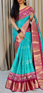 Mixed silk saree with running blouse