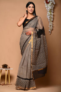 Hand Block Printed Cotton Saree