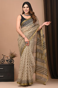 Hand Block Printed Cotton Saree