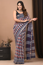 Load image into Gallery viewer, Hand Block Printed Cotton Saree
