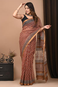 Hand Block Printed Cotton Saree