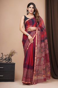 Hand Block Printed Cotton Saree