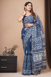 Hand Block Printed Cotton Saree