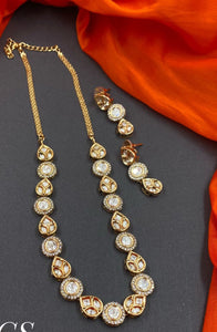 Stone Necklace and Earrings
