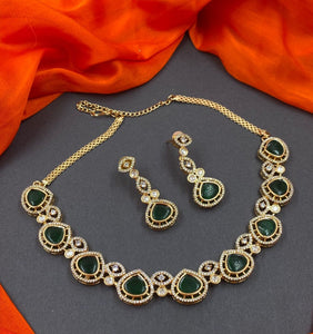 Stone Necklace and Earrings