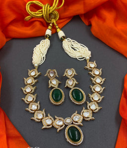 Stone Necklace and Earrings