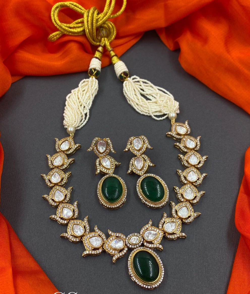 Stone Necklace and Earrings