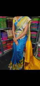 Pure Silk Saree in checks