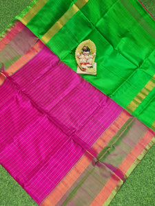 Pure silk saree in checks