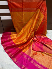 Load image into Gallery viewer, Dual Shade Banarasi Soft Silk Saree
