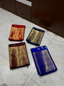 Banarasi soft silk saree with embroidery