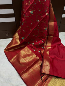Banarasi soft silk saree with embroidery