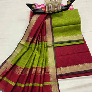 Pure Handloom Silk Cotton Dress Material