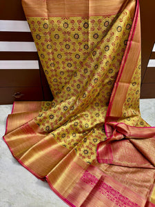 Printed Banarasi Silk Saree