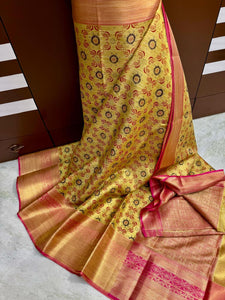 Printed Banarasi Silk Saree