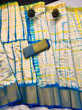 Load image into Gallery viewer, Shibori print Mixed Silk Saree with Blouse
