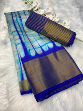 Load image into Gallery viewer, Shibori print Mixed Silk Saree with Blouse
