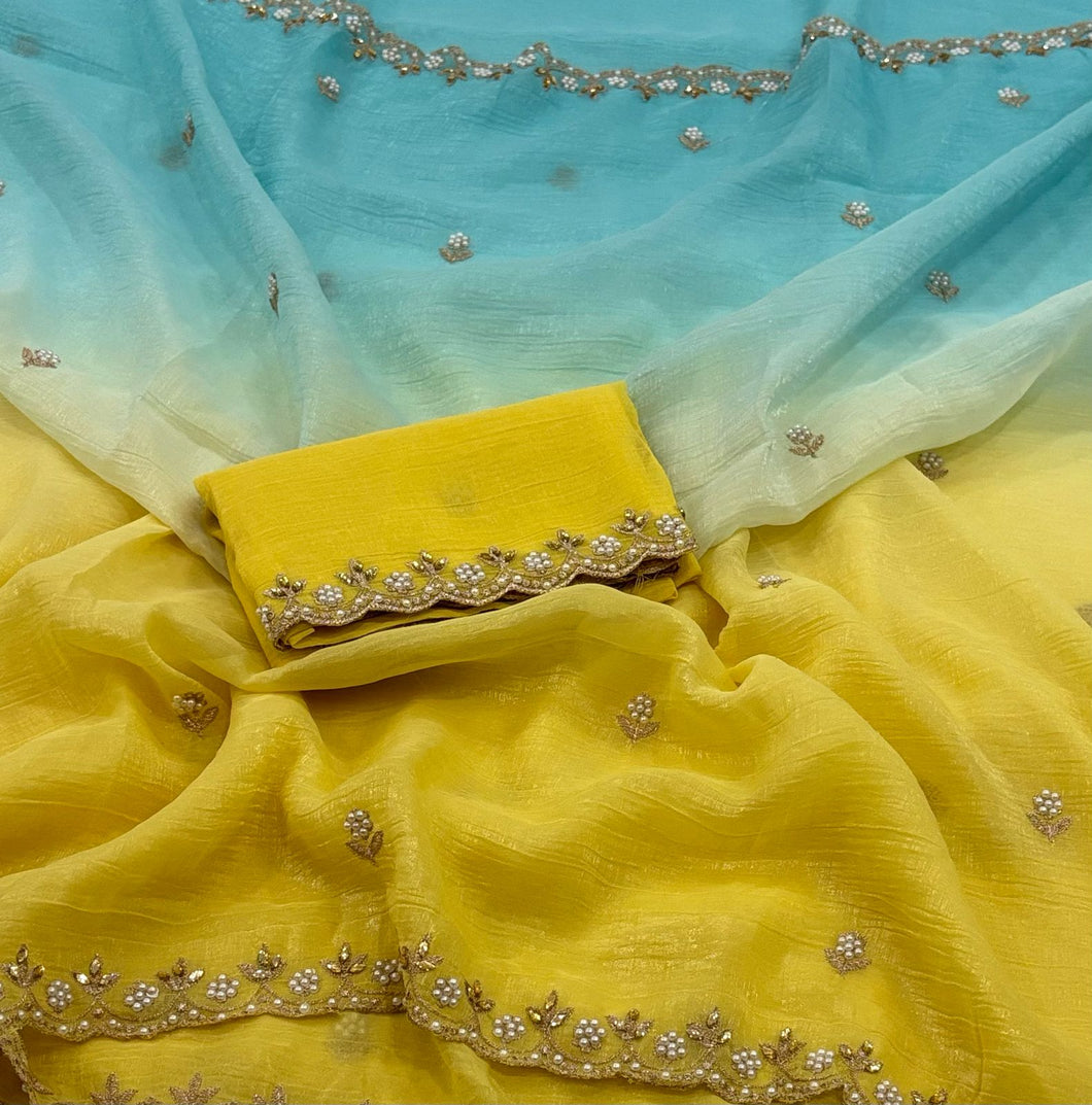 Partywear Chiffon Saree
