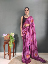 Load image into Gallery viewer, 1 min Georgette Saree

