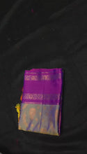 Load and play video in Gallery viewer, Dual Shade Banarasi Soft Silk Saree
