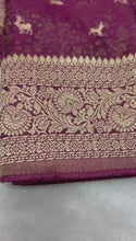 Load and play video in Gallery viewer, Satin Banarasi Saree
