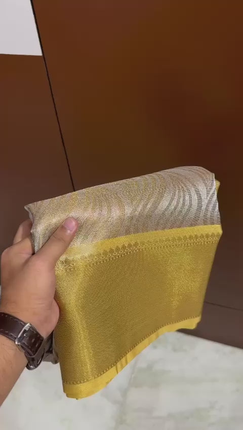 Mini - Kanchipuram style Banarasi soft tissue saree