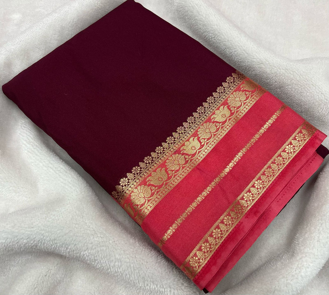 Mysore Crepe Saree
