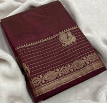 Load image into Gallery viewer, Maroon Raw Silk Saree
