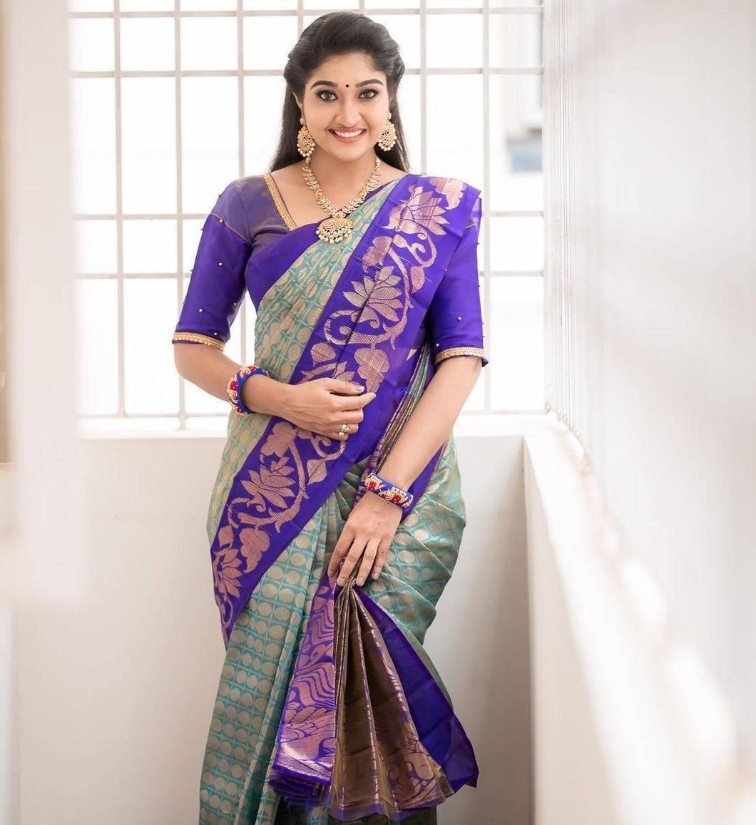 Maheshwari Silk by Cotton Saree with Bootie and Dark Green colour –  Nivedita Fashions