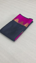 Load and play video in Gallery viewer, Soft Cotton Saree with temple border
