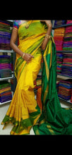 Load image into Gallery viewer, Pink Soft silk saree in checks

