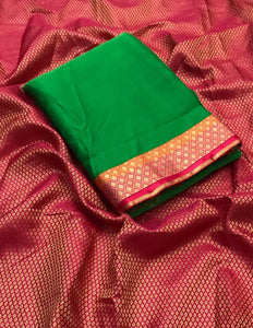 Soft Chiffon Saree with brocade blouse