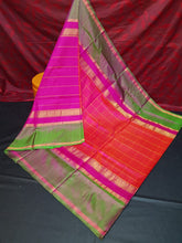 Load image into Gallery viewer, Soft silk saree in checks
