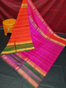 Soft silk saree in checks