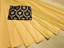 Load image into Gallery viewer, Semi satin saree with banarasi blouse
