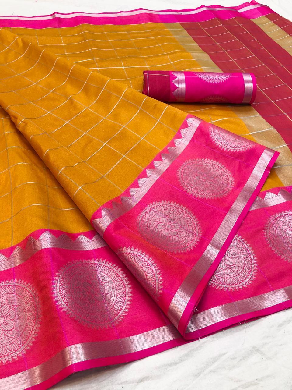 Chanderi Weaving silk cotton saree