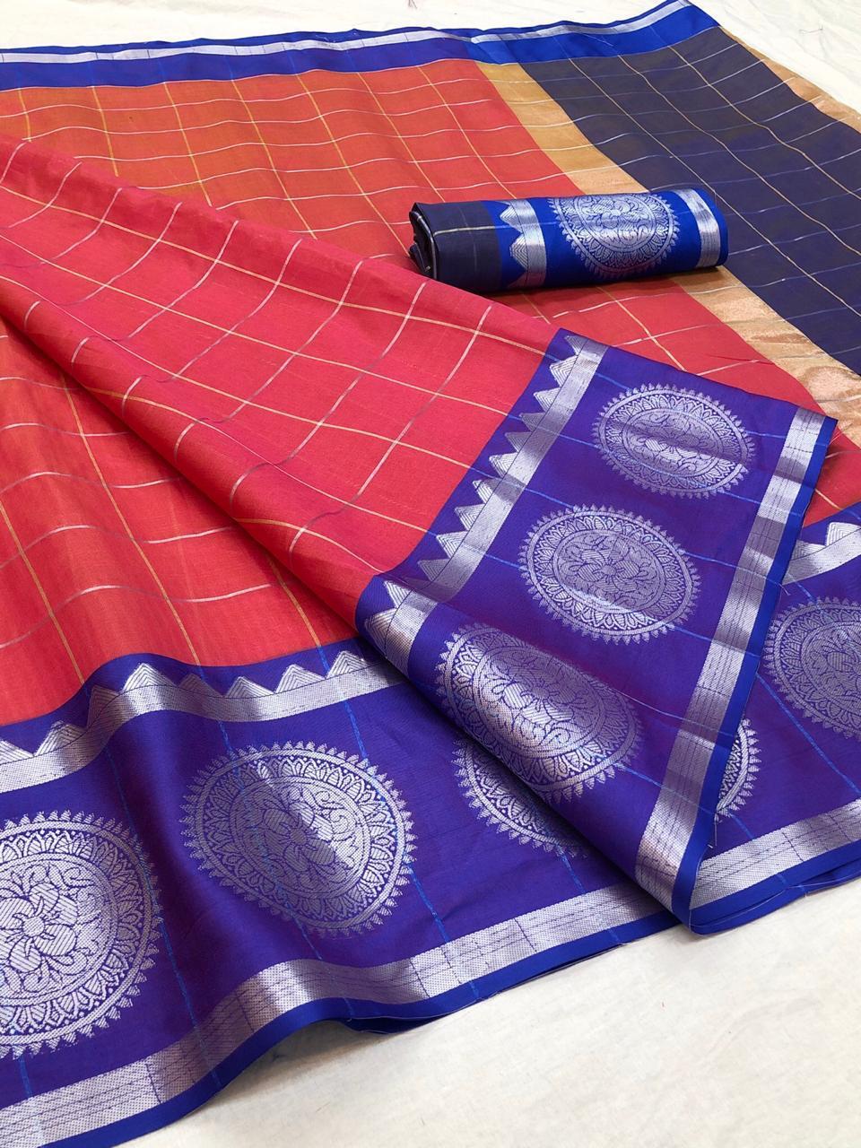 Chanderi Weaving silk cotton saree