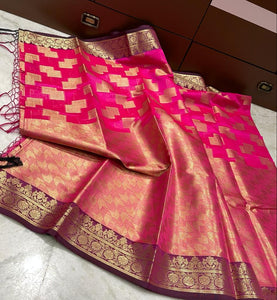 Banarasi Chanderi cotton soft saree