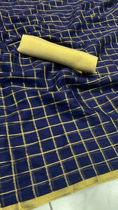 Chiffon saree with Zari Border