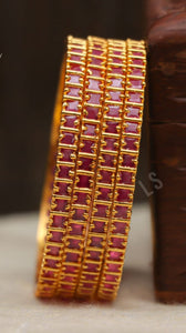 Ruby Bangles set of 4