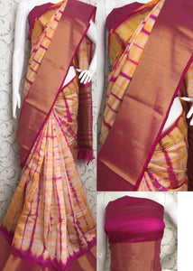 Tussar silk saree with blouse