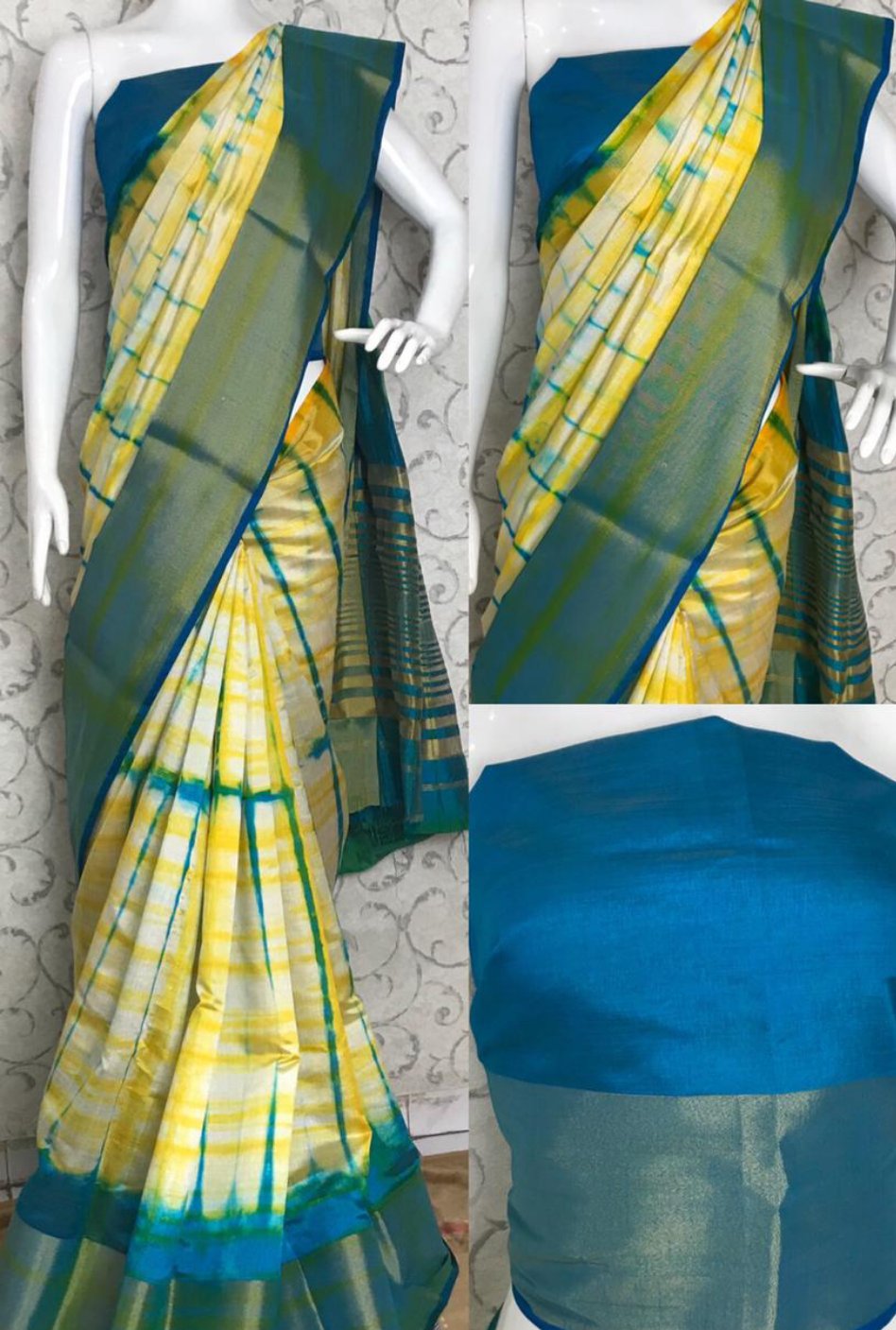 Tussar silk saree with blouse