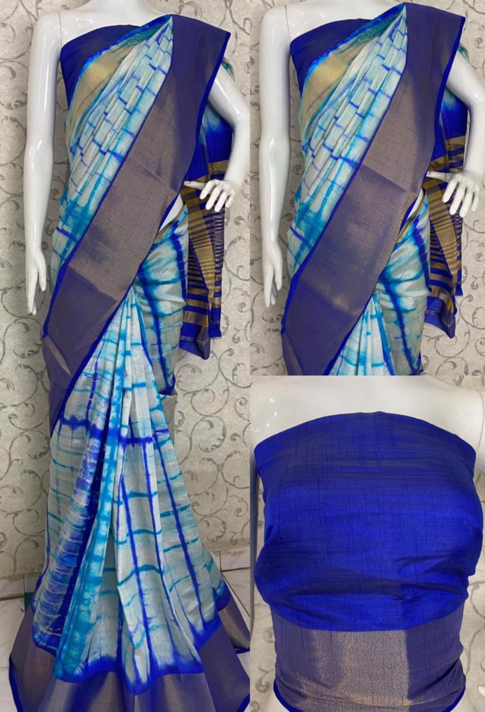 Tussar silk saree with blouse