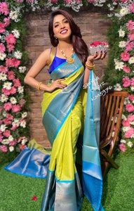 Tissue weave with Katan silk saree