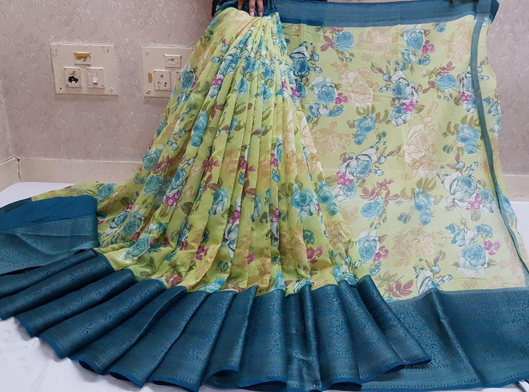 Soft Linen Cotton Saree