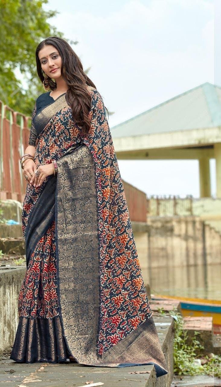 soft Linen Cotton Saree
