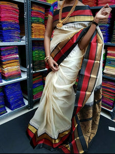 Temple border Kuppadam Pure Silk cotton Saree