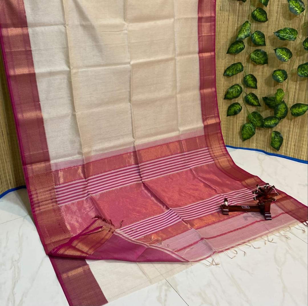 Handwoven Tissue Saree