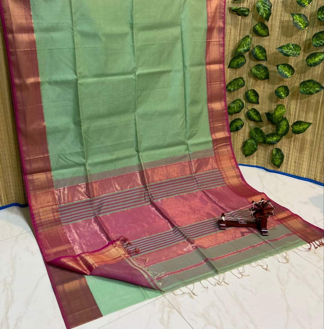 Handwoven Tissue Saree