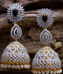 Diamond Replica Design Jhumkas